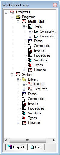 ATEasy Workspace and application structure